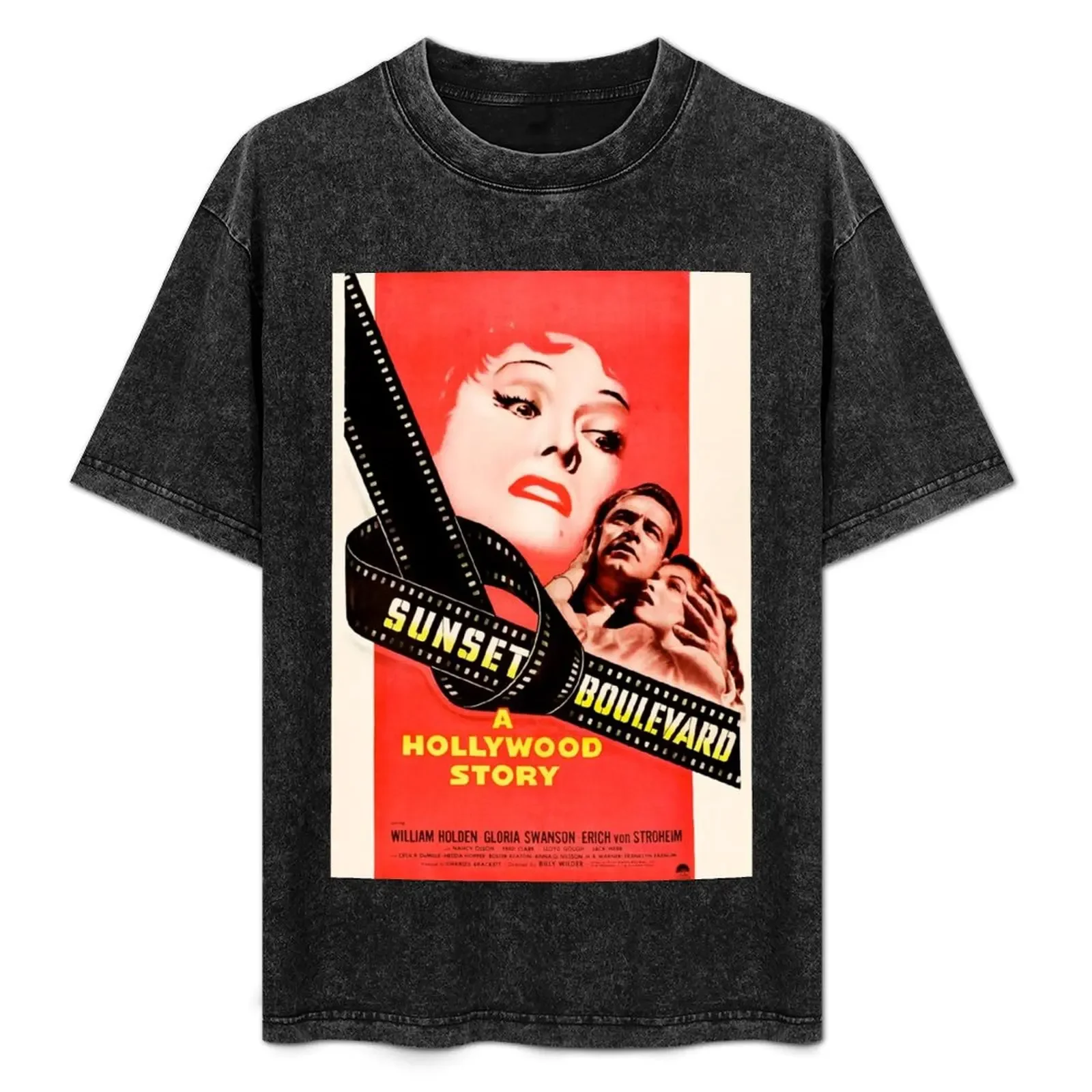 

Sunset Boulevard - винтажная футболка с кинопостером, праздничная повседневная футболка с короткими рукавами