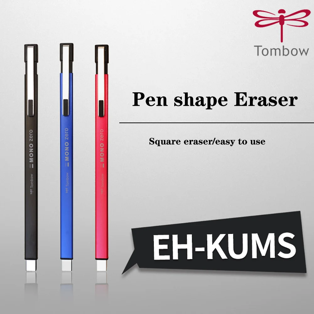TOMBOW MONO Zero Eraser Mechanical Eraser Metal Rod Refillable Pen Shape Eraser Pressed Drawing Correction School Stationery