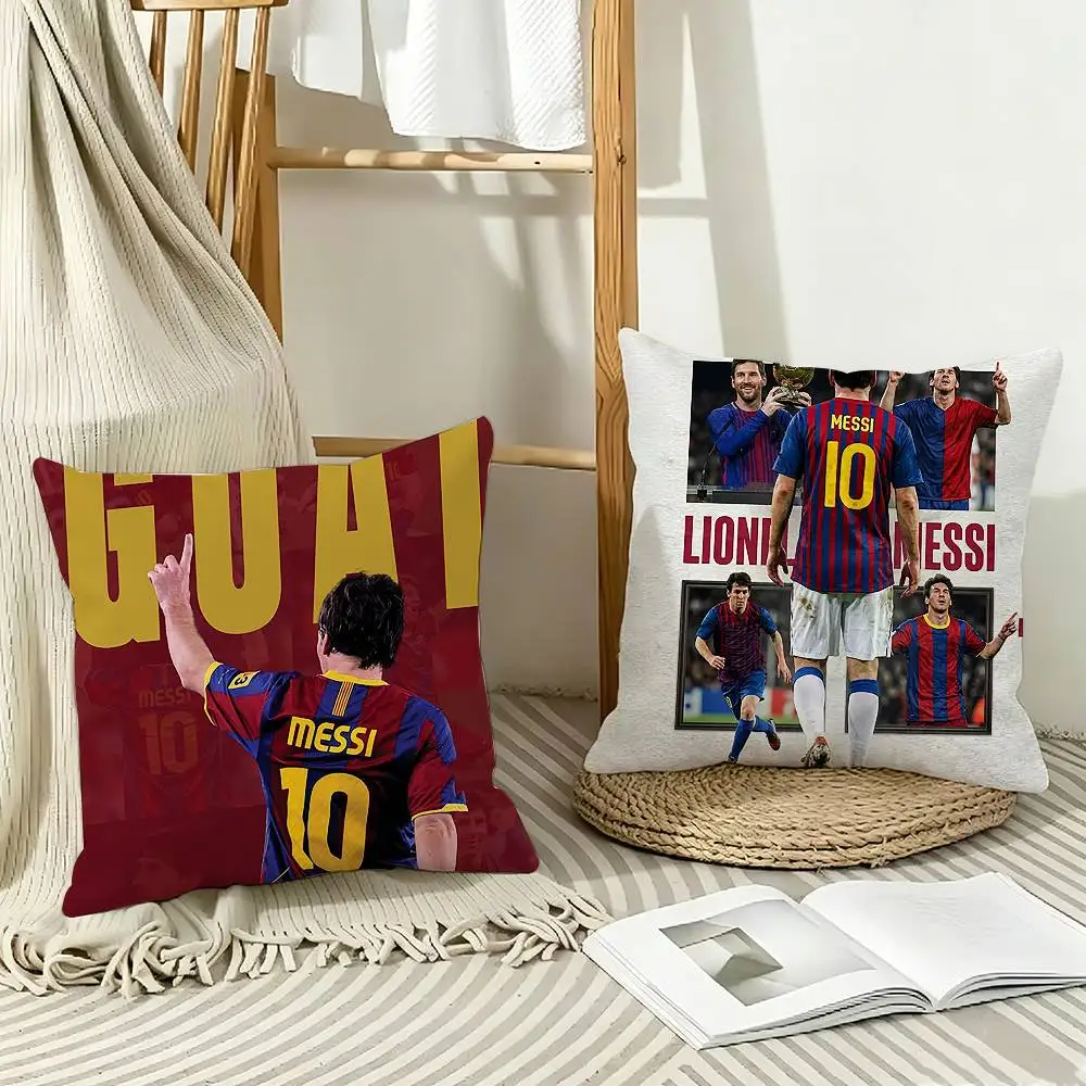 Argentina L-Lionel Messi-i  Pillow Case Pattern Printed Pillowcase For Living Room Sofa Cushion Cover