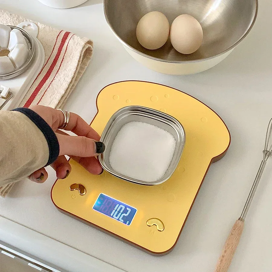 Toast-shaped Food Electronic Scale Household Accessories Kitchen Precise Baking Tool Small Gram Weight Platform Bread Food Scale