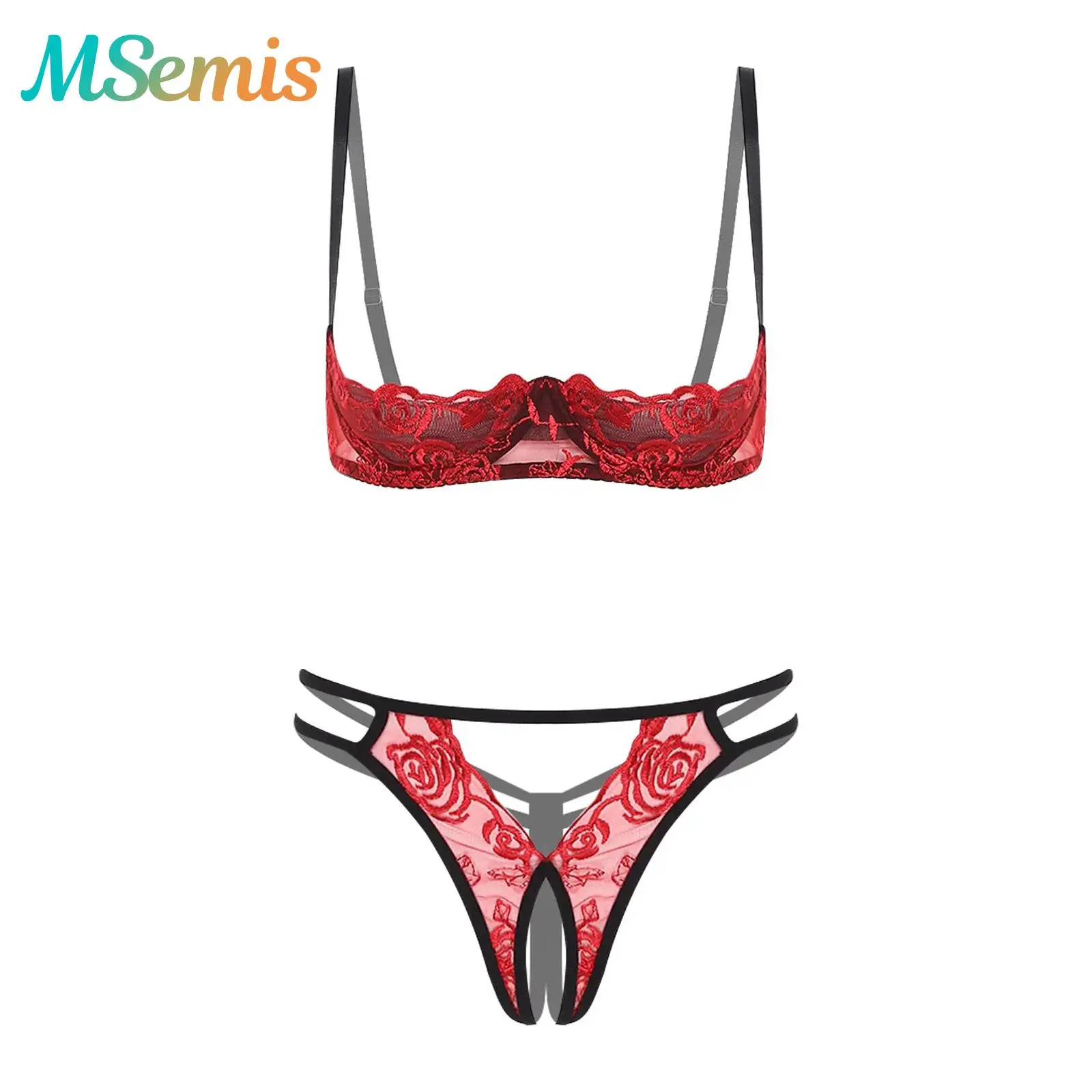 

Женское нижнее белье с открытыми открытыми сосками, бюстгальтер, комплект нижнего белья, кружевной бюстгальтер с цветочным принтом, 1/4 чашки, бюстгальтер пуш-ап на косточках, балконет