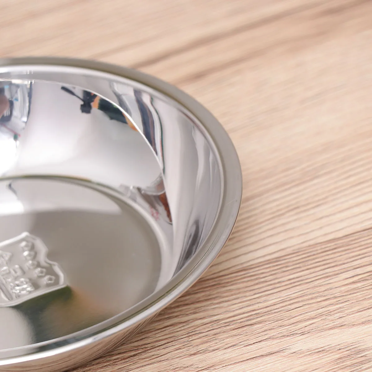 

304 Stainless Steel Round Dish Thicken Shallow Plate Lightweight Odorless Non-Slip Bottom for Kitchen Restaurant Dinner