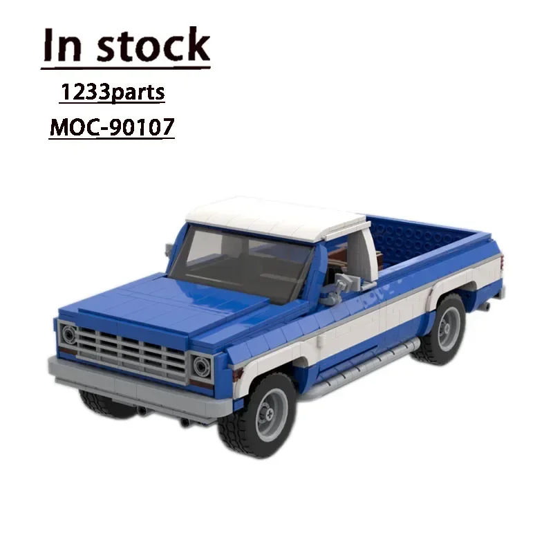 Klassische Silverado 1978 LKW-Montage, Spleißen, Baustein, Modell 1233, Autoteile, Baustein, Erwachsene, Kinder, Geburtstag, Spielzeug, Geschenk