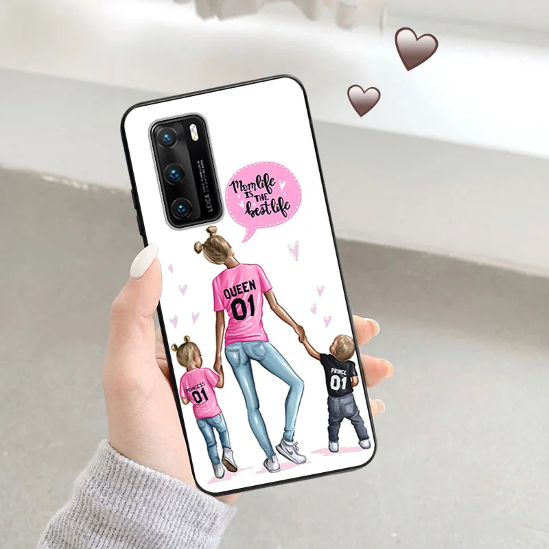 Ultra Thin Soft Case For Huawei P40 P30 Lite P20 P Smart Moto G200 G30 G31 One Fusion Super Baby Mama Girl Boy Black Back Cover