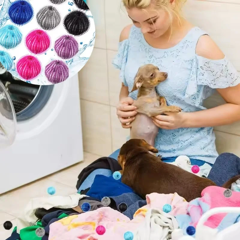 Removedor de Pelo de Mascotas para Lavadora y Secadora, Bolas Reutilizables para Atrapar Pelos de Perros y Gatos, Removedor de Pelusas