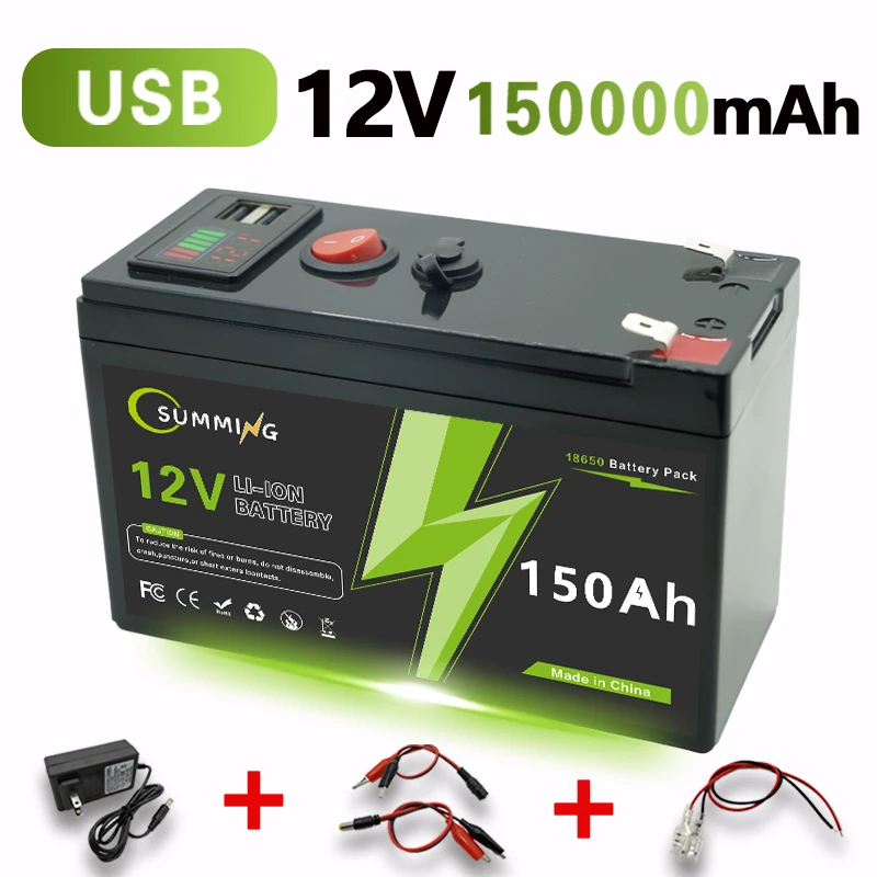 

LiFePO4 Battery 12V 150Ah fit Solar Battery with Advanced Management System(BMS)️,for Solar Battery Backup Power&RVs