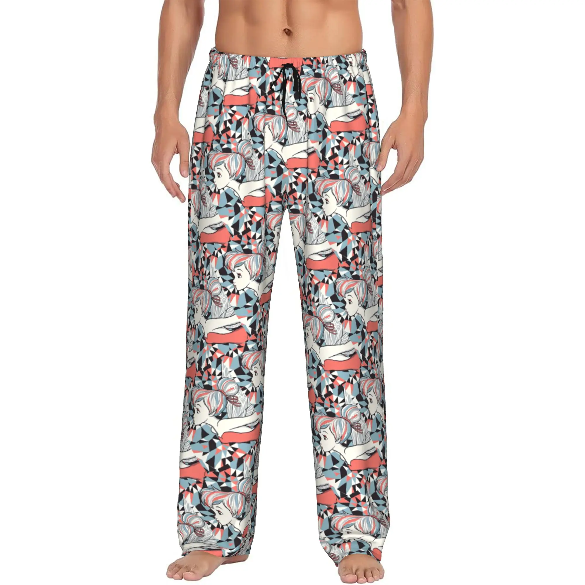 

Custom Men's T-Tinker Anime Bell Cute Cartoon Pajama Pants Printed Sleep Sleepwear Bottoms with Pockets