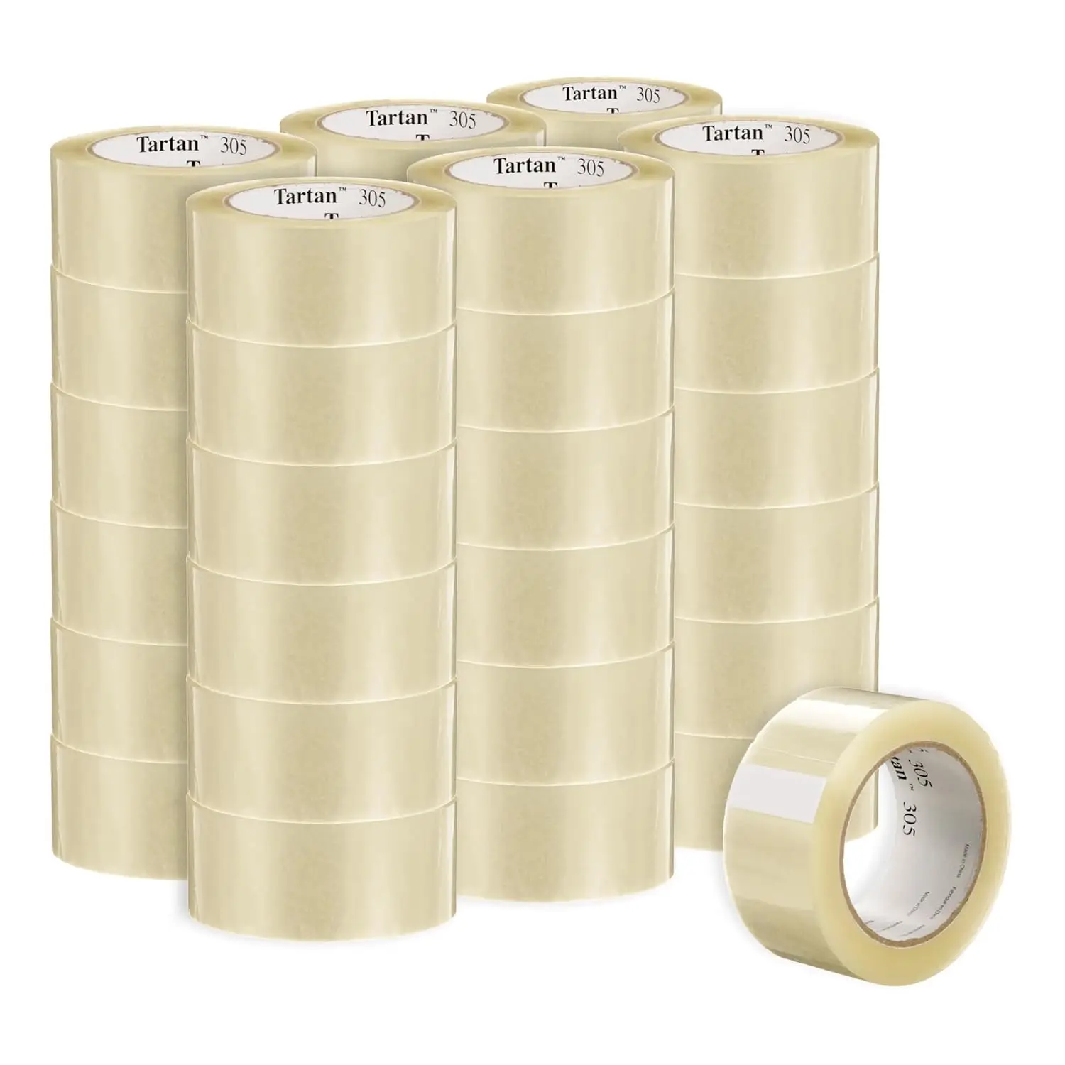 

Tartan Box Sealing Tape 305, Clear, Light Duty, Durable, 1.88 in x 109.36 yds (48 mm x 100 m), 36 Rolls/Case