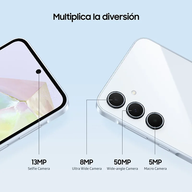 Samsung Galaxy A35 5G، NFC، ثماني النواة، 6.6 بوصة، Super AMOLED، 120 هرتز، كاميرا 50 ميجابكسل، بطارية 5000 مللي أمبير في الساعة، IP67