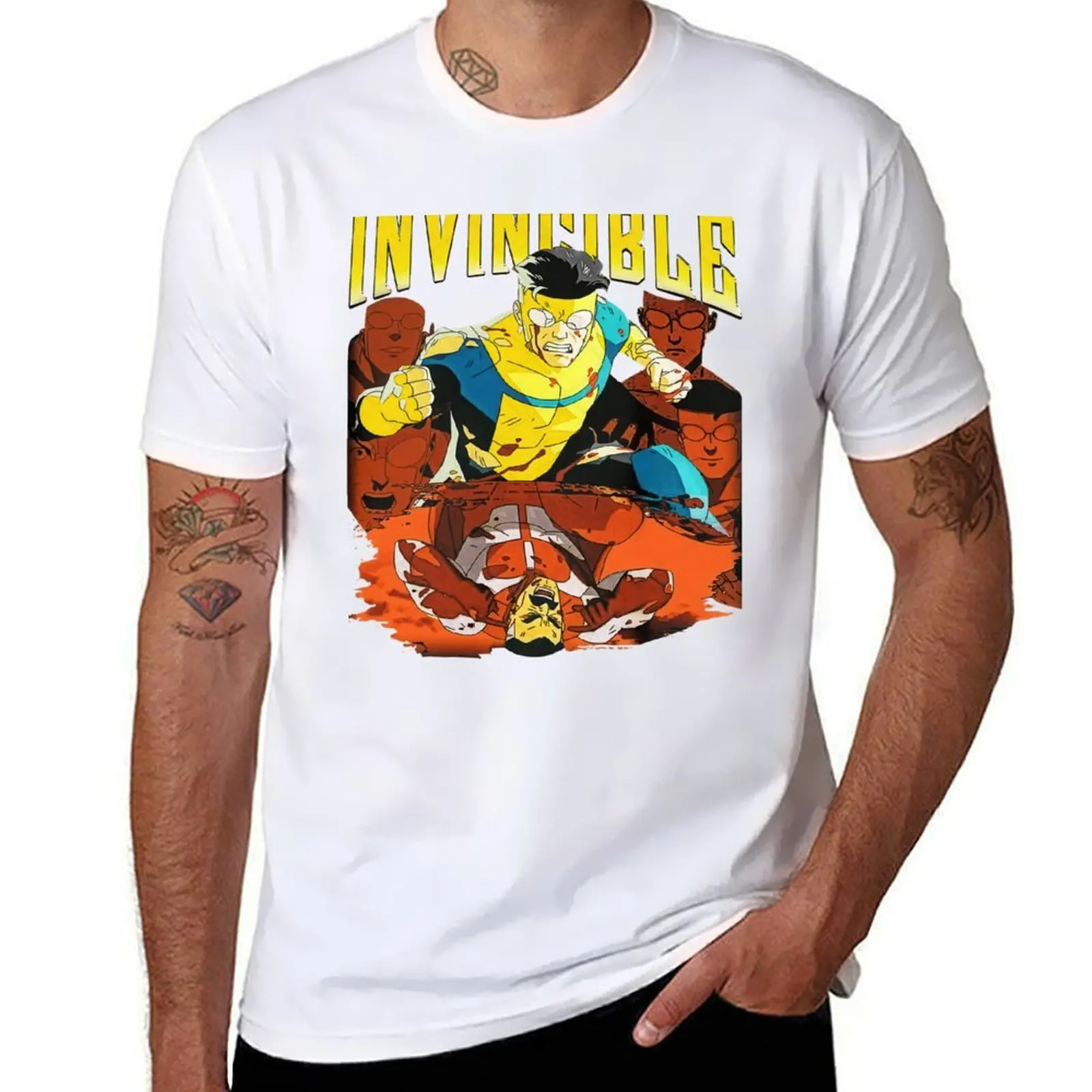 

Invincible Mark Retro Vintage T-Shirt man t shirt designer t shirts for man graphic vintage T-Shirt