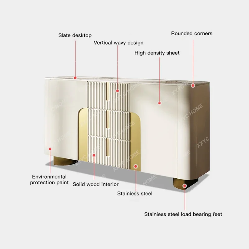

Modern Minimalist Sideboard Buffet Slate Cupboard Entrance Hall Console Table Kitchen Coffee Tables Aparador Kitchen Furniture