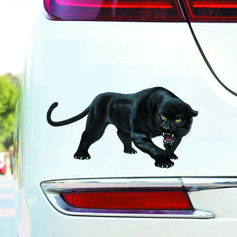 Car Sticker Animal Sticker Black Panther Roaring Colorful Funny Car Stickers And Decals Auto Styling Removable