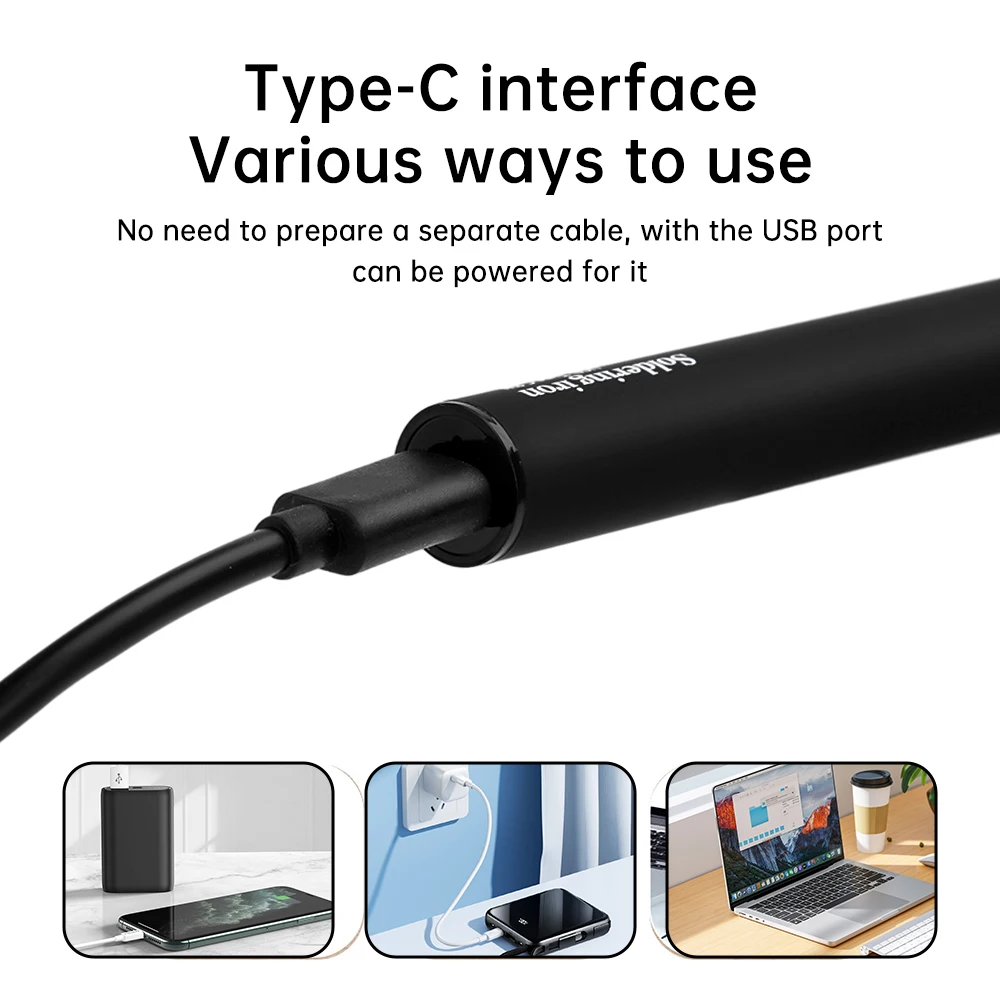 أحدث مكواة لحام USB مع تصميم توصيل من النوع C مكواة لحام صغيرة بثلاثة درجات الحرارة 300–450 ° ج
