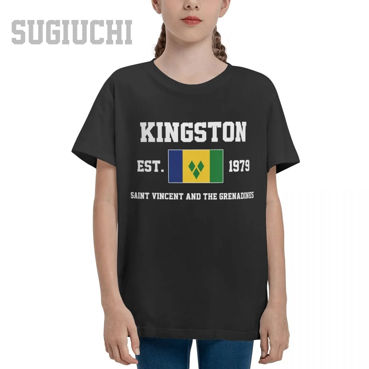 Unisex Youth Boy/Girl Saint Vincent And The Grenadines EST.1979 Kingston Capital T-shirt Kids tshirt tee T Shirt o-neck Children