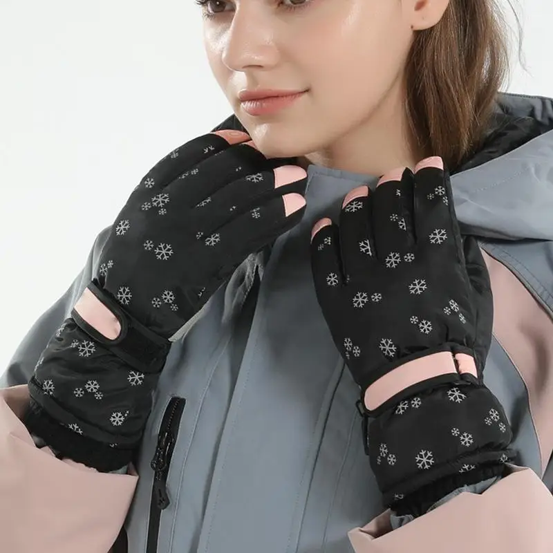 Gants de ski imperméables pour hommes et femmes, gants d\'extérieur à écran tactile, optique de neige, gants chauds pour le ski, la randonnée, la