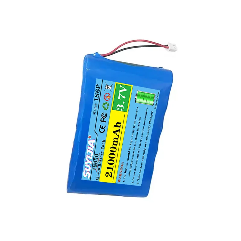 1S6P battery 18650 3.7V 21000mAh Li-ion DIY battery 21AH rechargeable battery SM or XH2.54-2p plug built-in BMS