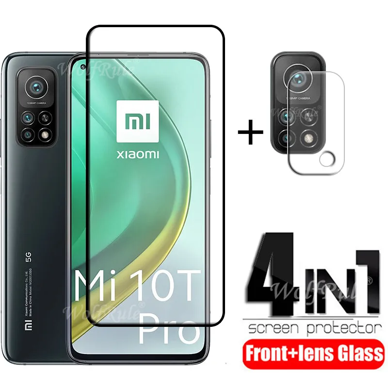 4-in-1 For Xiaomi Mi 10T Pro Glass For Mi 10T Pro Tempered Glass Protective Screen Protector For Mi 10T Pro Lite 5G Lens Glass