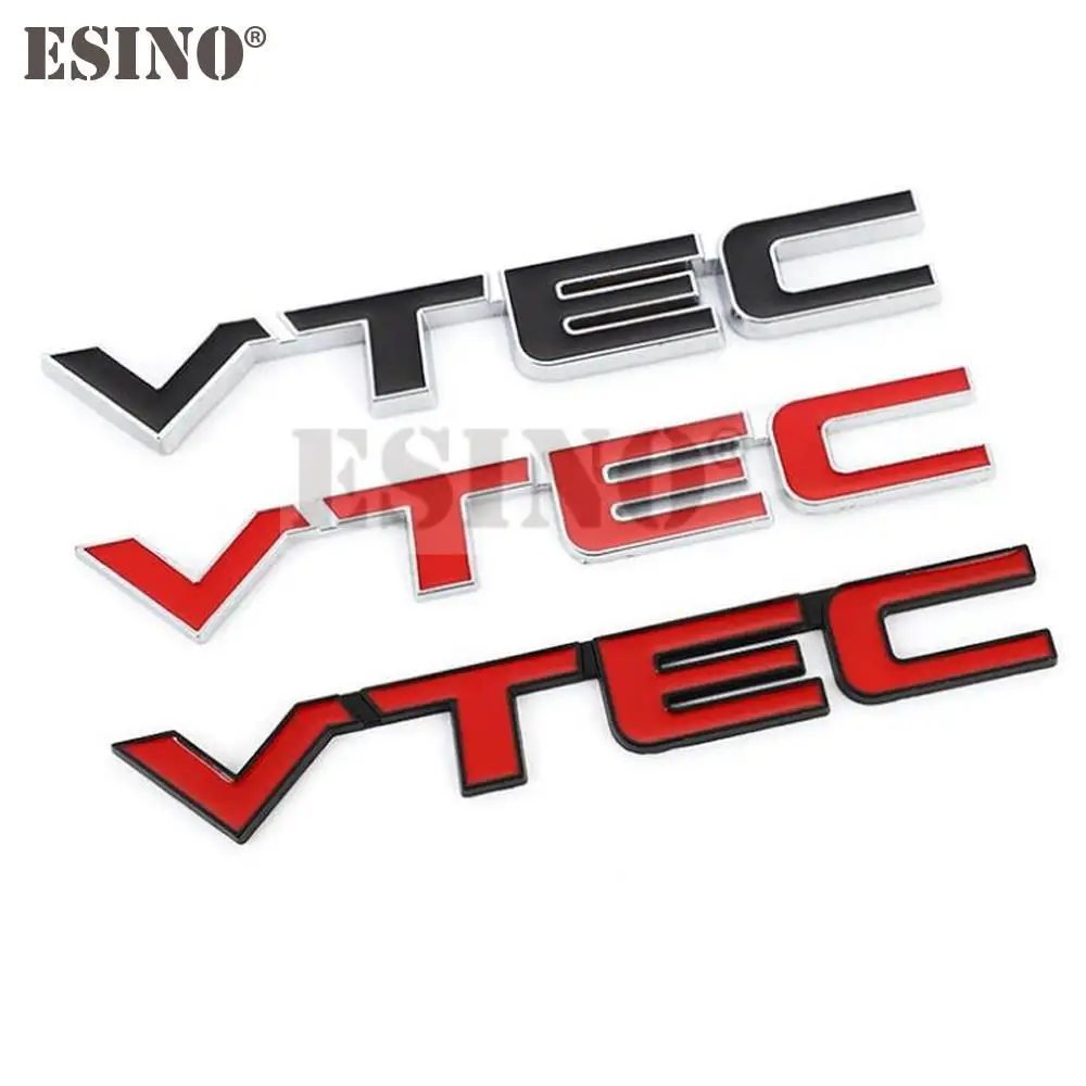 Nuevo estilo de coche 3D VTEC Metal cromo aleación de Zinc emblema coche insignia de la carrocería pegatina accesorio automático para Civic Accord Insight