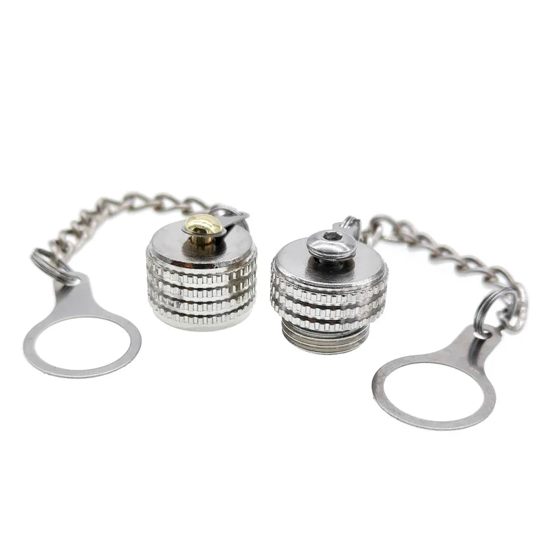 M12 موصل غطاء غبار معدني مقاوم للماء التوصيل المقبس حماية مع الخيط الداخلي والخارجي للموصل والمقبس #4