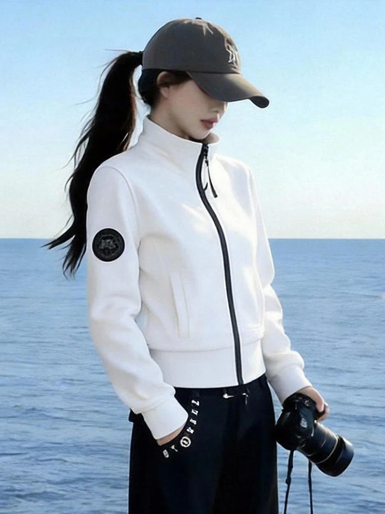 

Весна 2026: Модный женский свободный свитшот, спортивный базовый топ, омолаживающий и стройнящий трикотажный лонгслив для повседневной носки