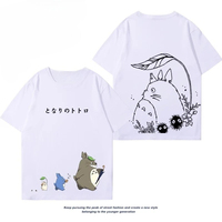 Hayao Miyazaki Totoro Movie Japan Anime Boy Girl T-shirt Outdoor Street Casual Sport Harajuku Children Pure Cotton Short Sleeve