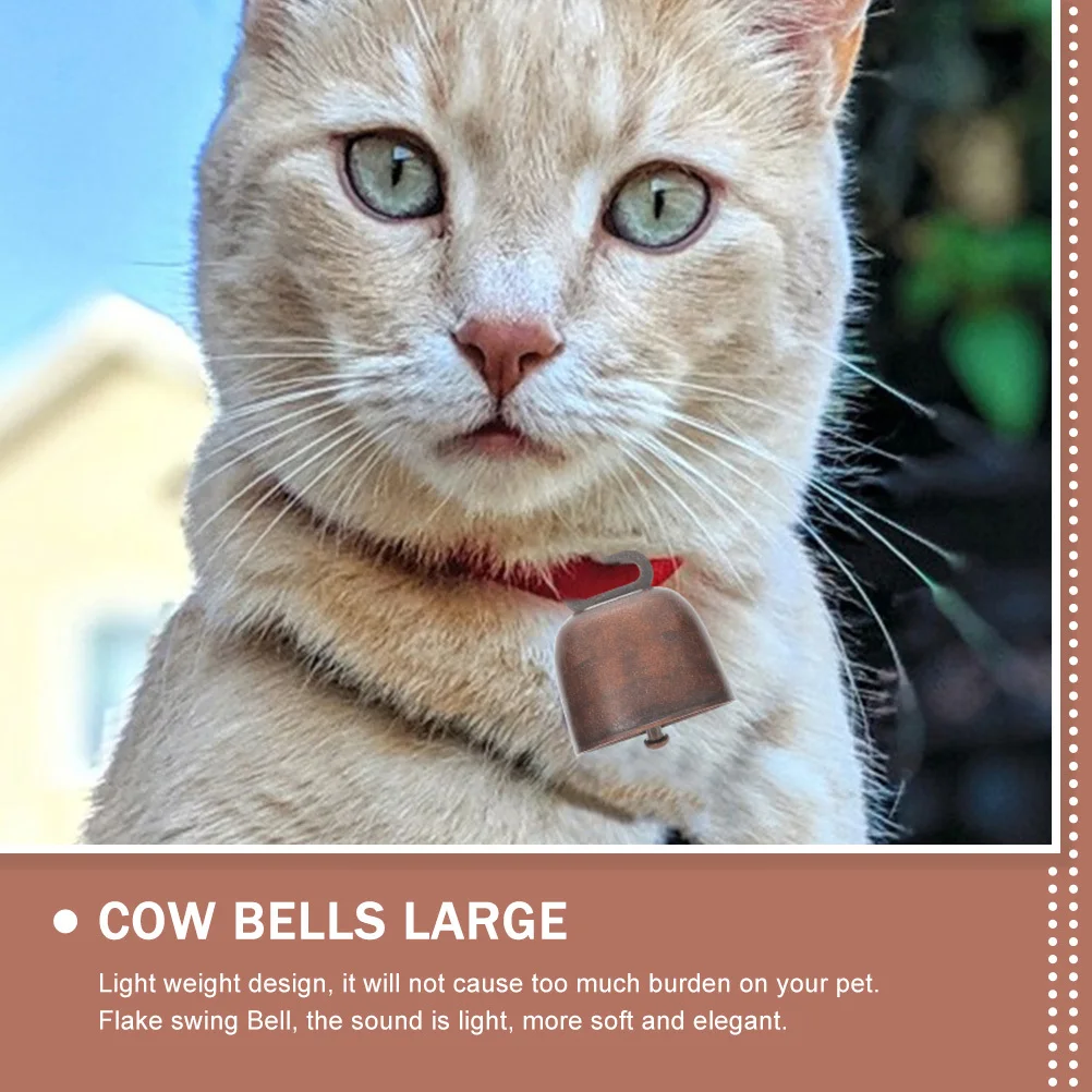 

4Pcs Bells Metal Decoration Accessories Sturdy Pet Anti-Lost Bell for Livestock Dog Sheep Farm Animal Hanging Pendant