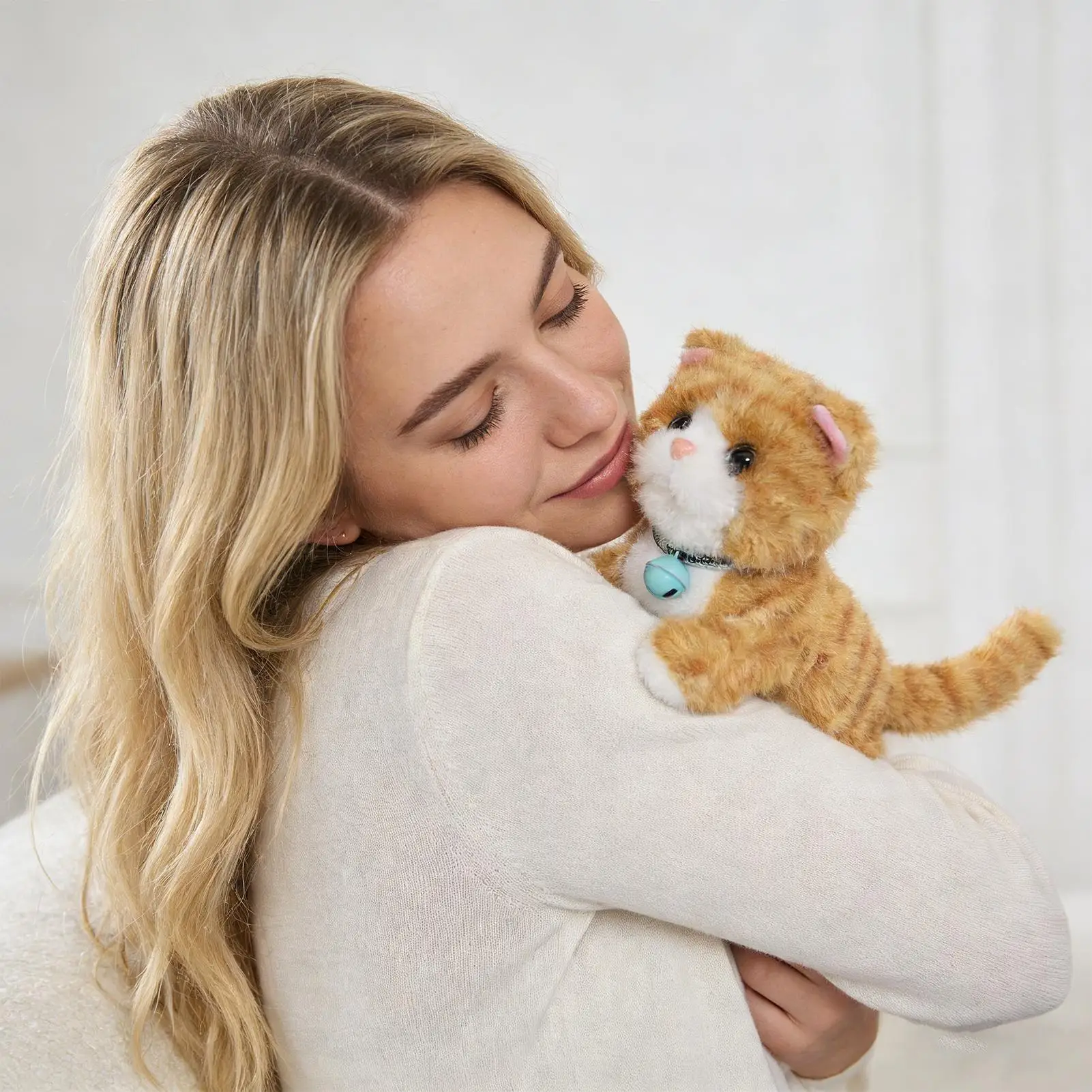 ตุ๊กตาแมวเดินได้ พูดได้ มีเสียงเพลง ของเล่นแมวไฟฟ้าแบบโต้ตอบ ตุ๊กตาสัตว์เลี้ยง ของเล่นสำหรับคนรักสัตว์เลี้ยง ของขวัญวันเกิด ปีใหม่