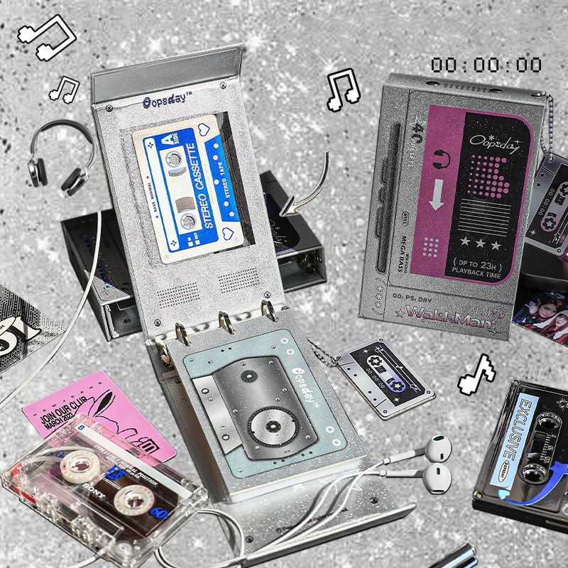 Kawaii 3 Inch Acrylic DV Type Flip Cover Kpop Photocard Holder Photo Card Holder Bag Pendant School Stationery