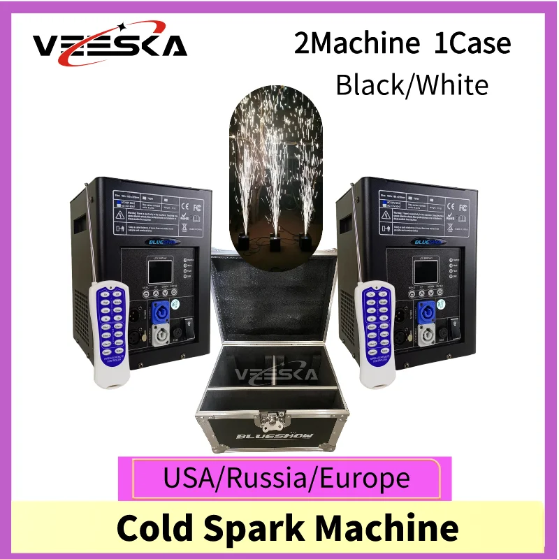 750w Cold Spark Machine Cold Firework Machine Wireless Remote Pack DMX Sparking Flightcase Option DJ Wedding Machine