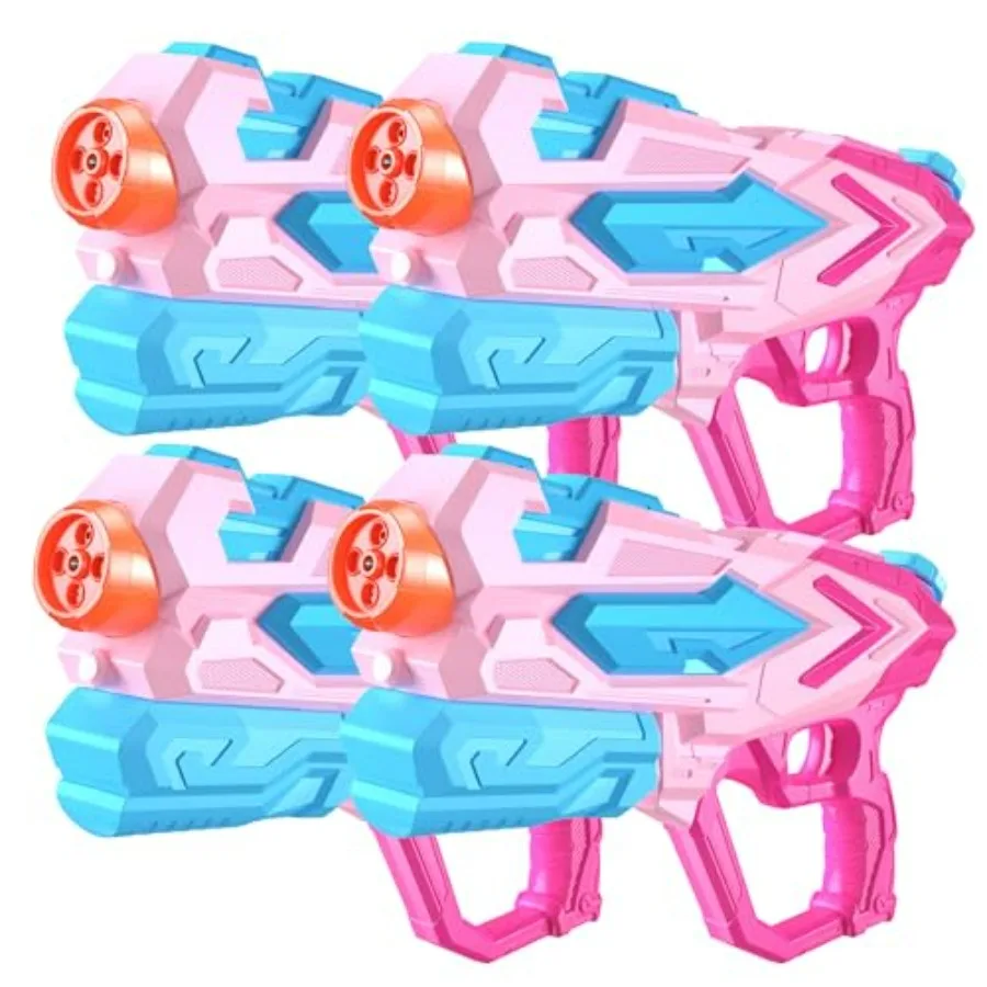 4 PCS Water Gun for,Super Squirt Guns Water Soaker Blaster - 4 Shooting Modes Switch - 26 Ft Long Shooting Range - Summer Water