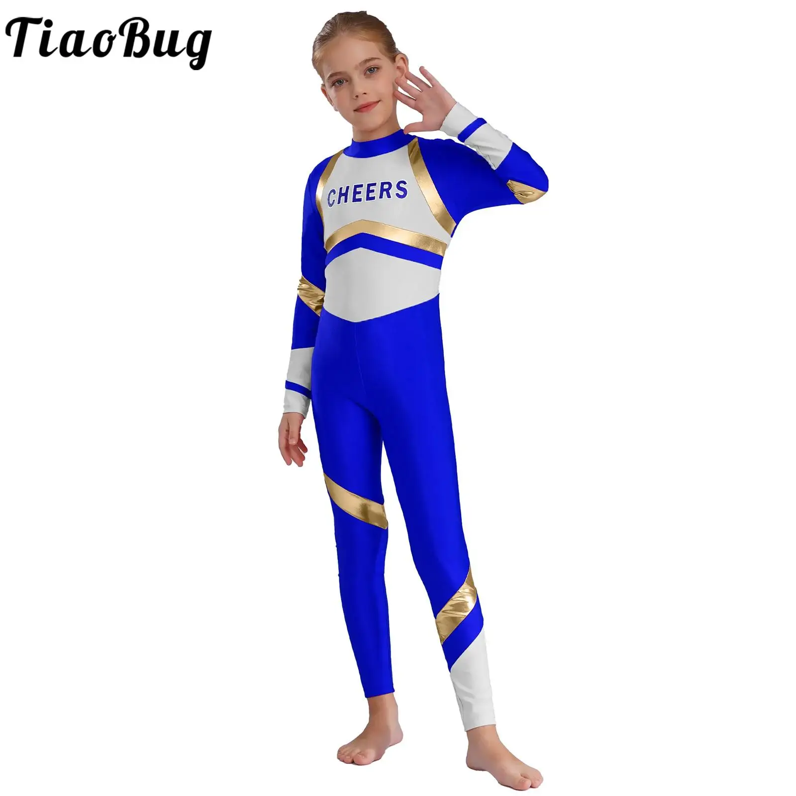 

Kid Girls Acrobatics Gymnastics Dance Jumpsuit Ballet Leotard Long Sleeve Figure Skating Performance Bodysuit Rhythmic Dancewear