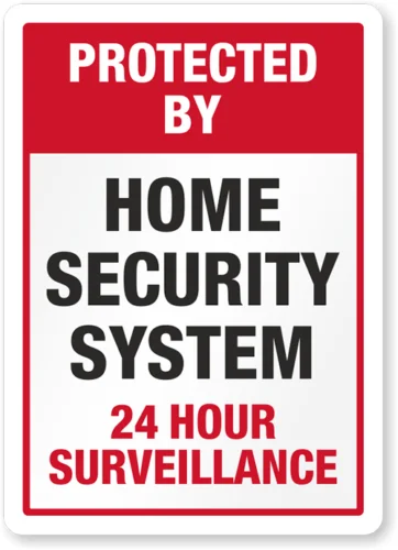 Protected By Home Security System Sign Weatherproof Aluminum 8