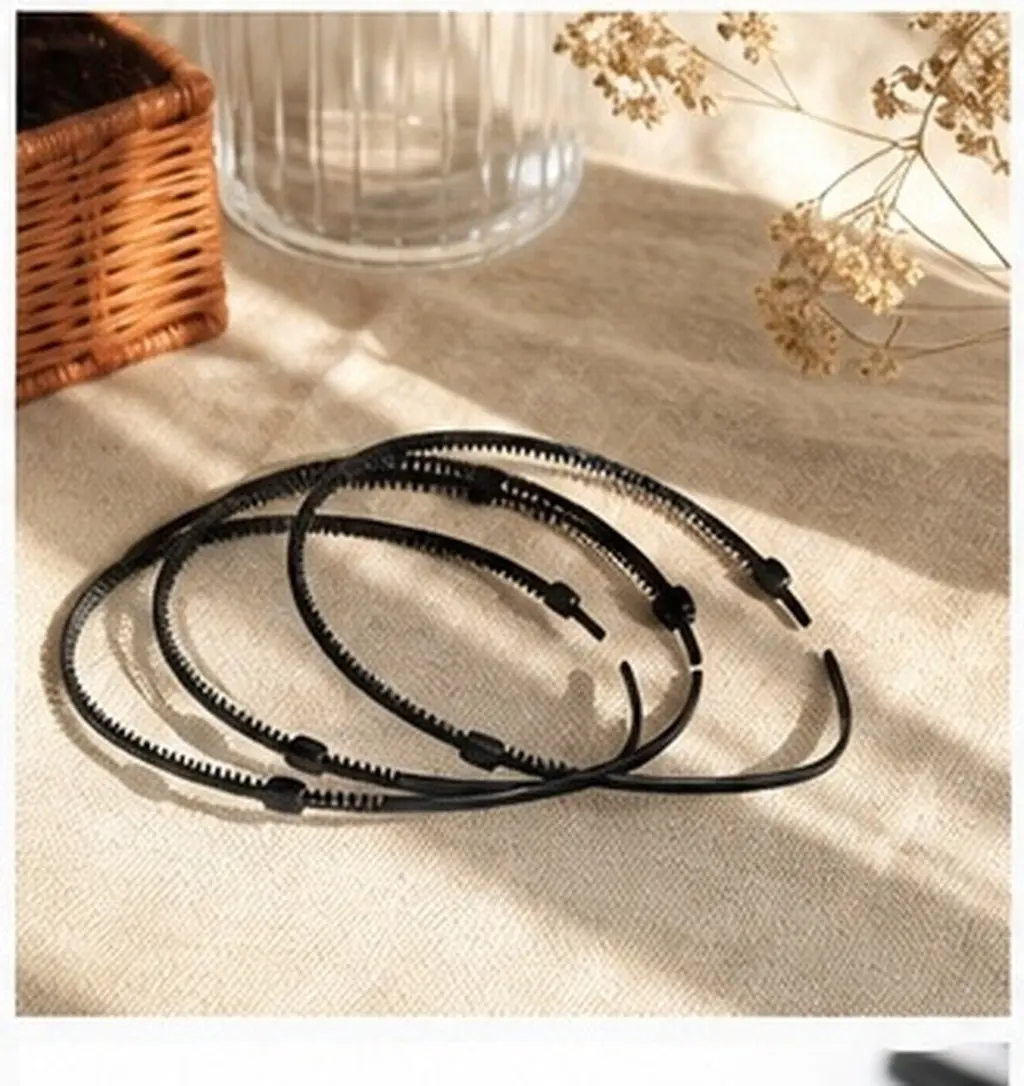 10pcs Toothed Headbands Plastic Diy Hair Accessories Semi-Finished Spring Headband Frames For Women Non-Slip Workout Curly Hair