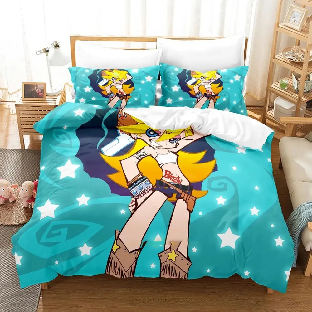 Anime Panty & Stocking with Garterbelt Bedding Set Boys Girls Twin Queen Size Duvet Cover Pillowcase Bed Kids Adult Home Textile