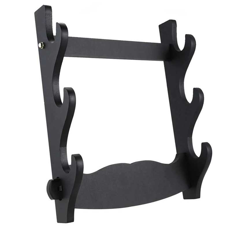 

2X 3 Tier Wall Mount Samurai Sword Katana Holder Stand Hanger Bracket Rack Display