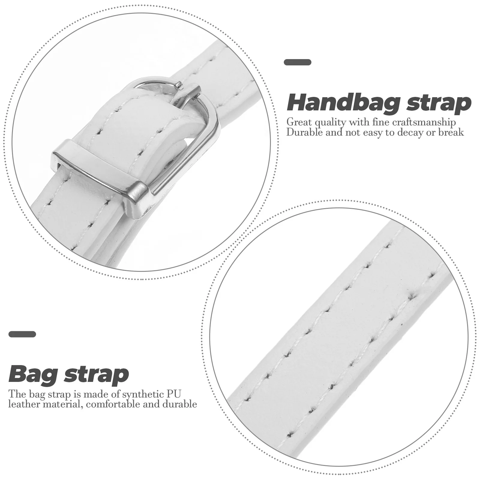 120cm PU Synthetic Adjustable Bag Strap Shoulder Crossbody Replacement Handle for Women Messenger Tote Pouch