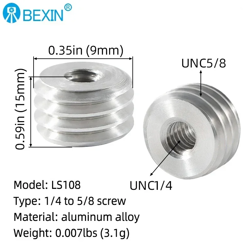 Accessori per fotocamera vite a sgancio rapido vite di conversione 1/4 3/8 adattatore per montaggio su treppiede vite per fotocamera monopiede per fotocamera DSLR