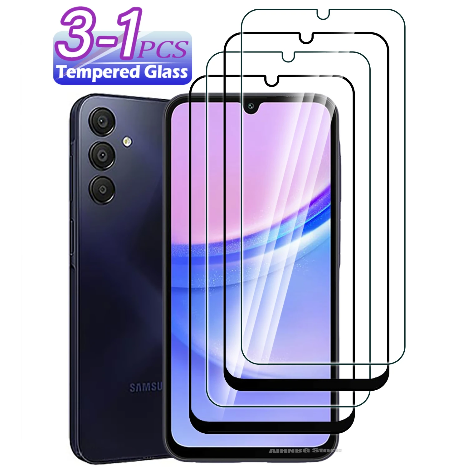 Tempered Glass for Samsung A05 A15 A25 A35 A55 4G 5G Screen Protector Protective Glass on Samsung Galaxy A05s Glass Film