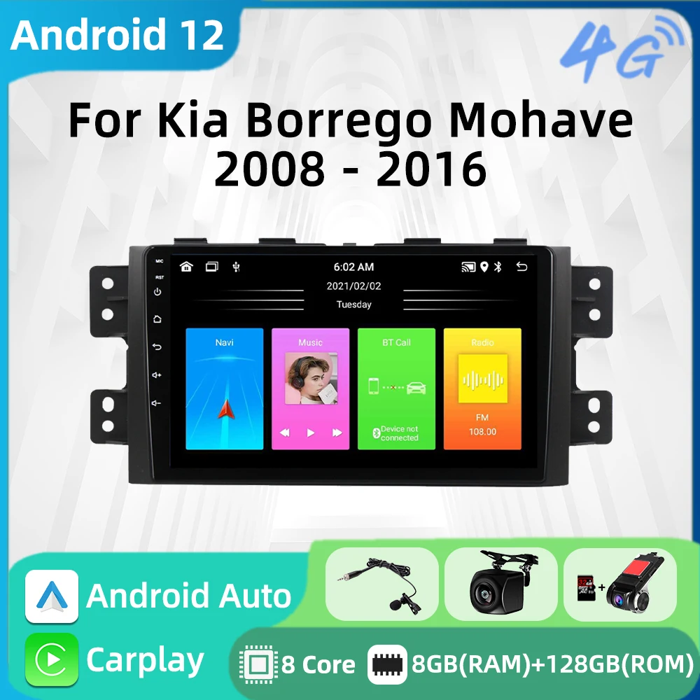 

for Kia Borrego Mohave 2008 - 2016 2 Din Android Radio Stereo Head Unit Autoradio GPS Navigation Carplay Auto Car Multimedia