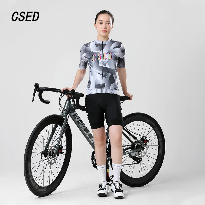 

CSED женский дышащий велосипедный трикотаж с коротким рукавом, рубашки для езды на велосипеде, спортивная одежда для велосипеда, толстовка для велосипеда, одежда для верховой езды