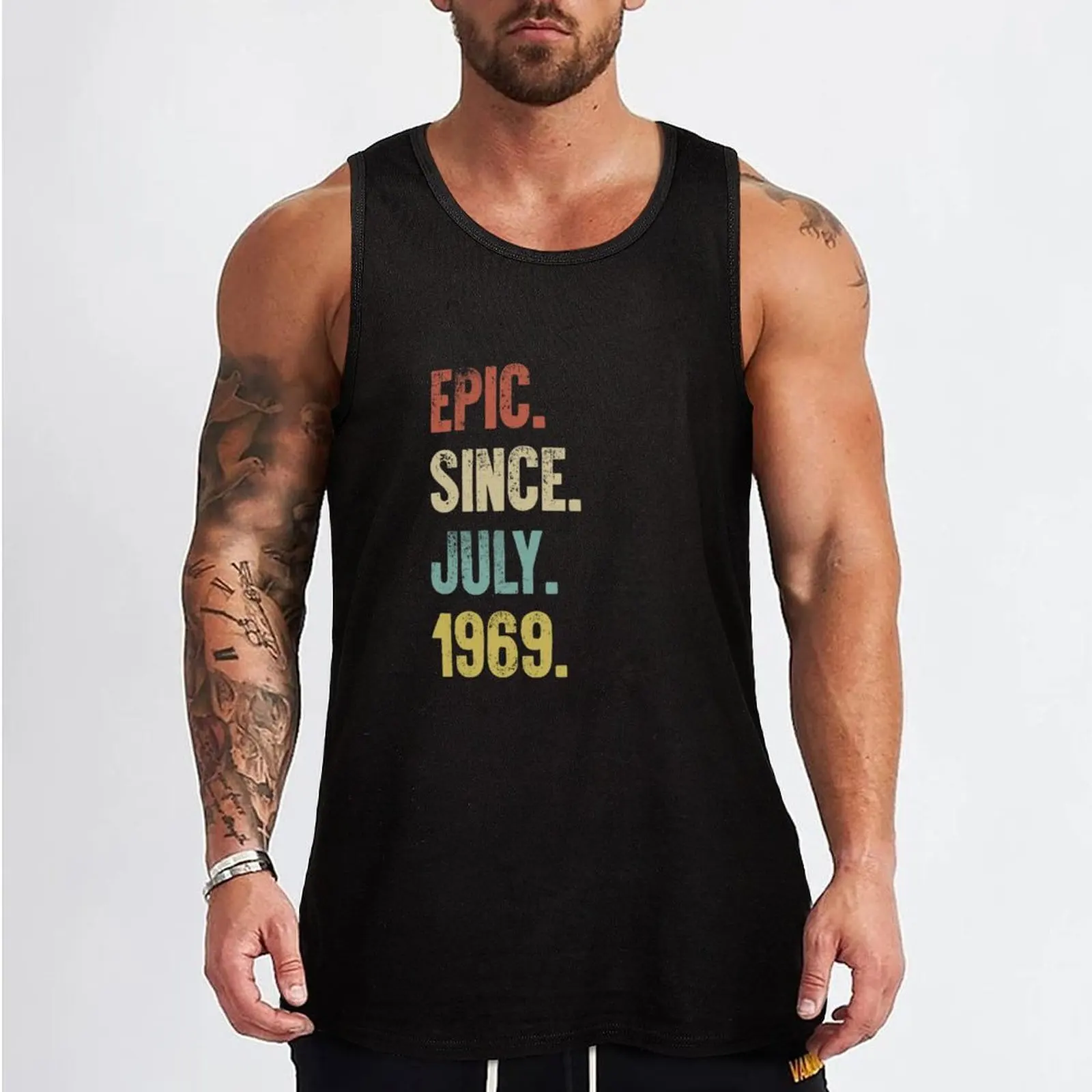 Retro Vintage 50th Birthday Epic Since July 1969 Tank Top T-shirt male t-shirt for man gym t shirt men