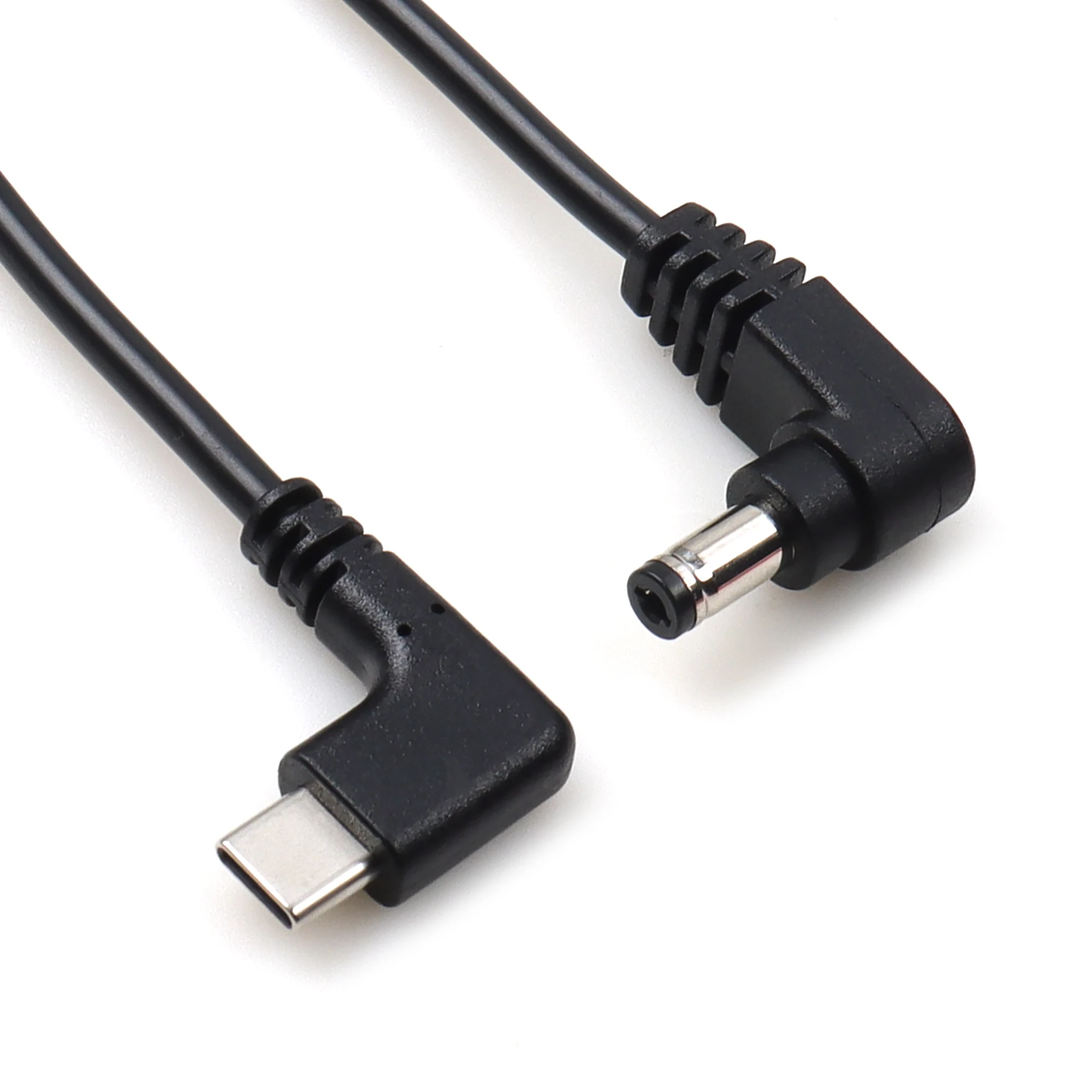 【LANO】Type-C Angled Male to DC5521 Angled Male(Fork Type) Power Cable for Use a Type-C Power Bank to Temporarily Power DC Device