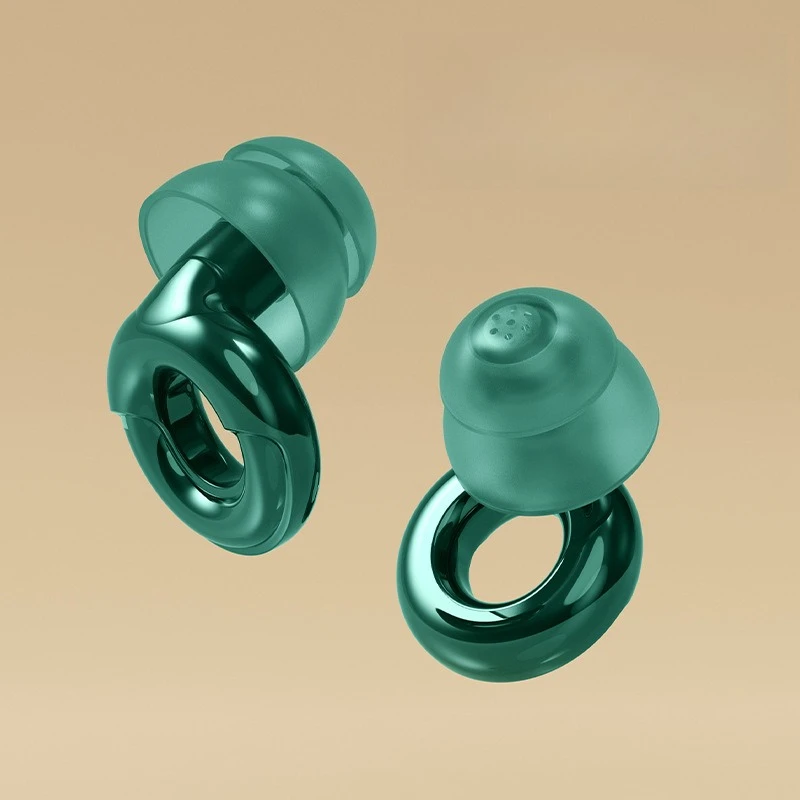 1pair Creative Fashionable And Practical Silicone Earplugs With Multiple Colors Available Ring-shaped Noise-canceling Earplugs A