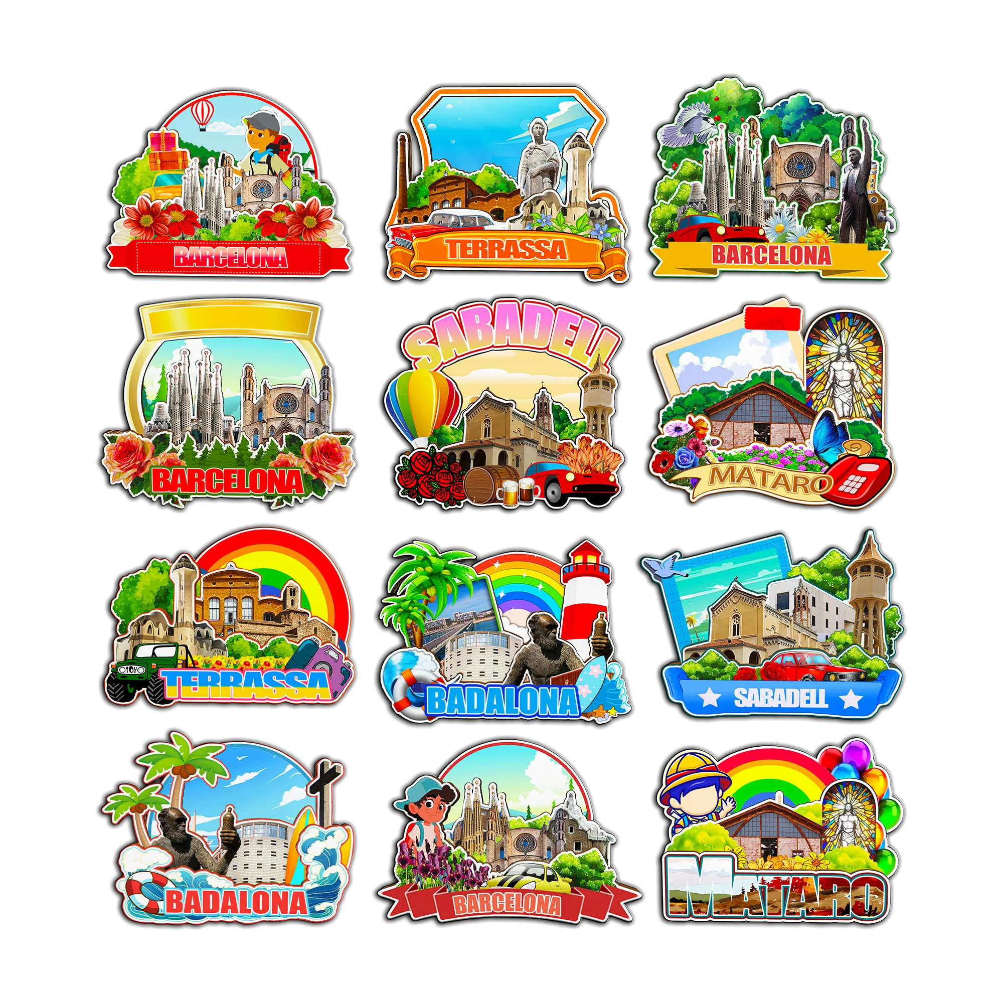 مغناطيس ديكور لبرسونا Terresa Mataro Sabadell Catalonia Spain City Landmark Travel #1