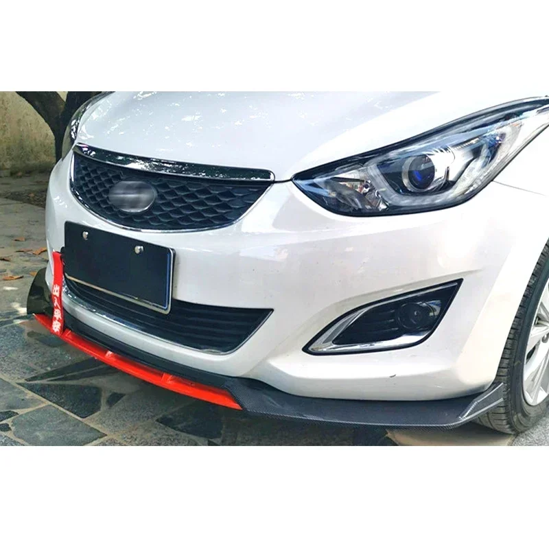 

New！ Front Bumper Spoiler For Hyundai Elantra Splitter Body Kit Carbon Surface Type DGS Chin Shovel Protector Plate Lip