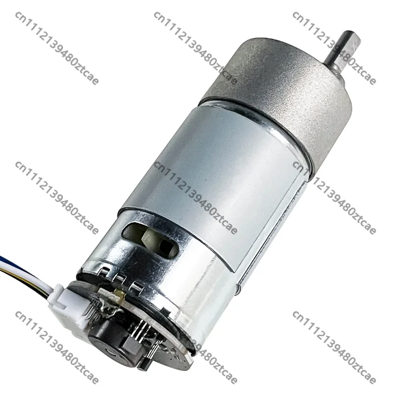 12V DC 550 Motor 37mm Reducer High Torque All Metal Gear Motor with Hall Encoder