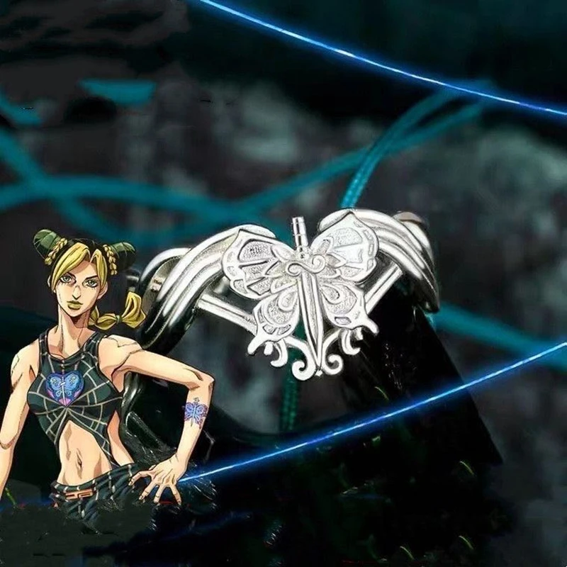 Кольцо регулируемое металлическое для мужчин и женщин, аниме невероятные приключения Джоджо, йолине Куджо, ювелирное изделие для косплея, бижутерия в подарок