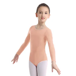Kids Girls Ballet Dance Gymnastics Leotards Long Sleeve Turnpakje Skating Ballerina Dancing Class Training Performance Costume
