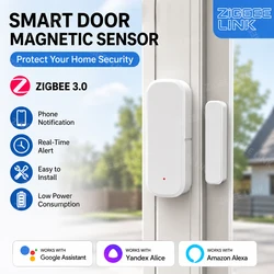 Smart Zigbee3.0 Door Contact Window Sensor Magnetic Opening Closed Monitor Burglar Alarm Smart Life Remote Alert Voice Linkage