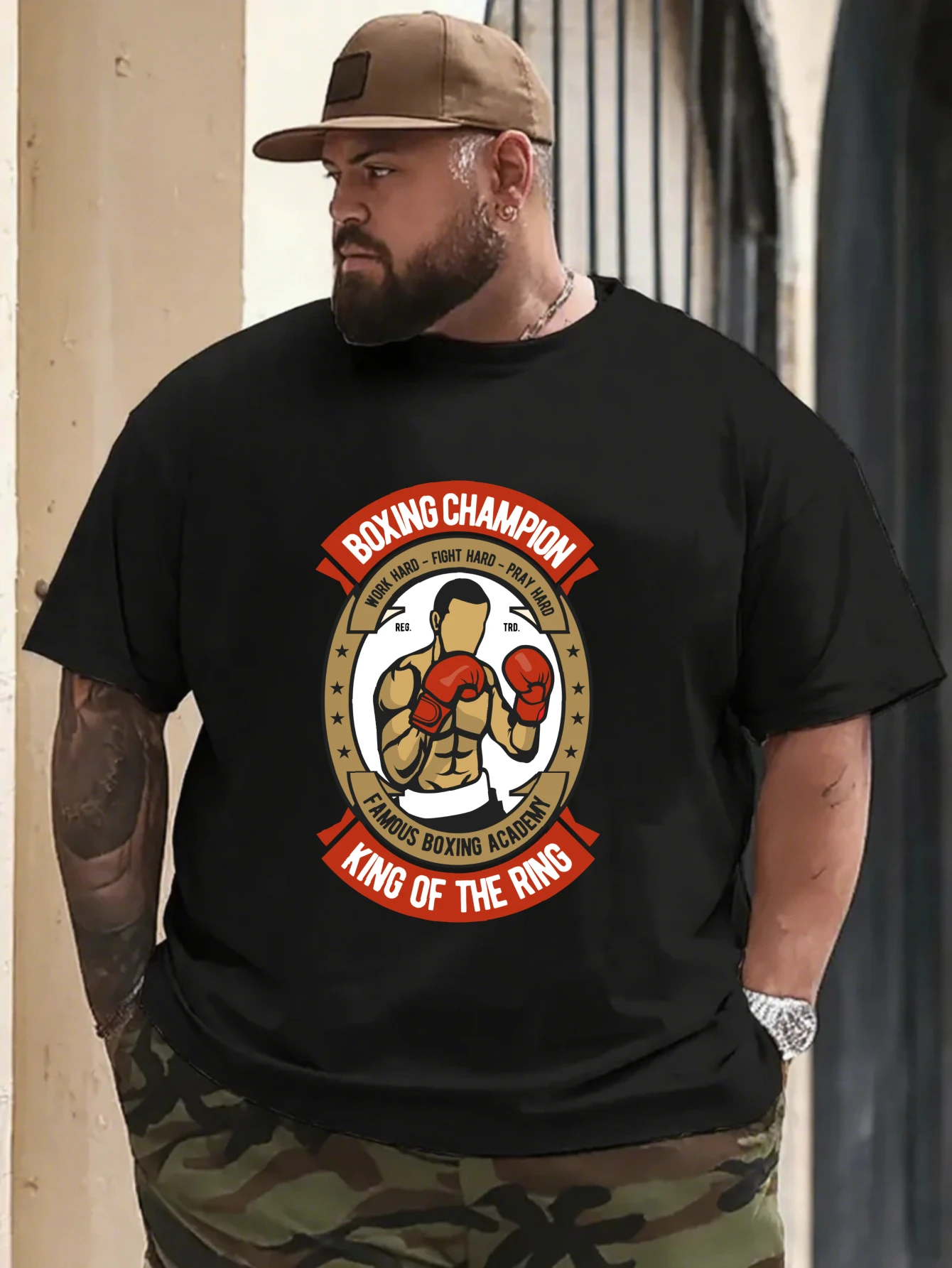 

Men's Vintage Firefighter Badge T-Shirt Fireman Retro Casual Streetwear Cotton Tops